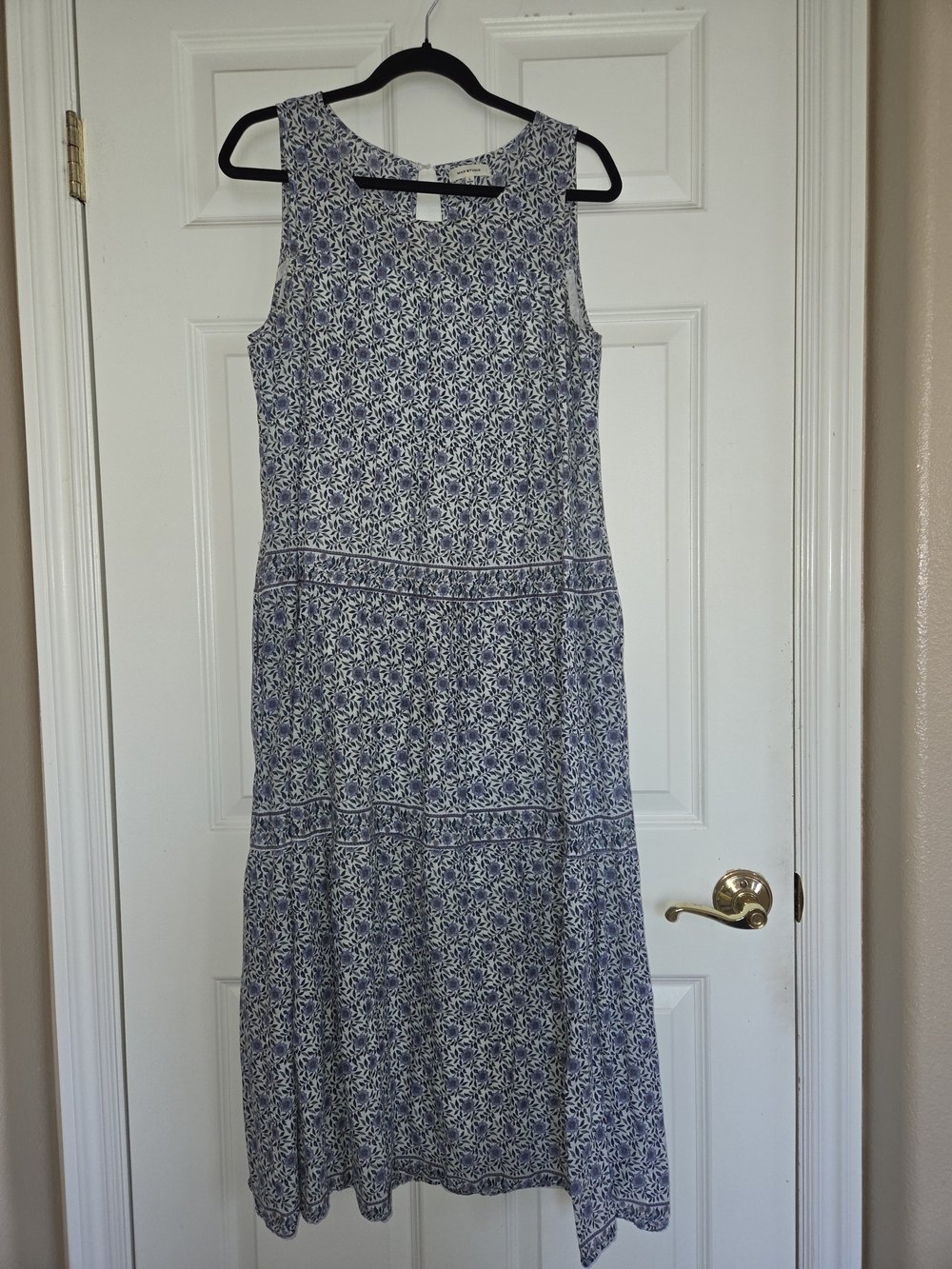 Max Studio Blue & White Maxi Dress